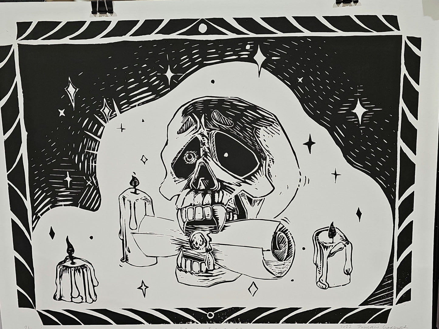 Ramsay spellbound linocut print image 0