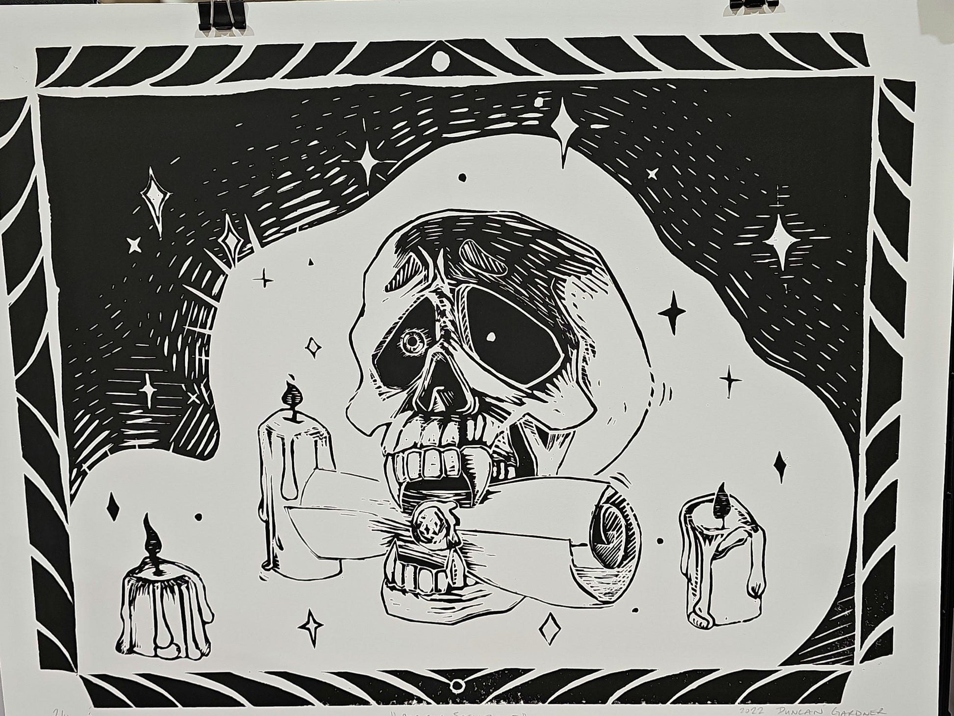 Ramsay spellbound linocut print image 0