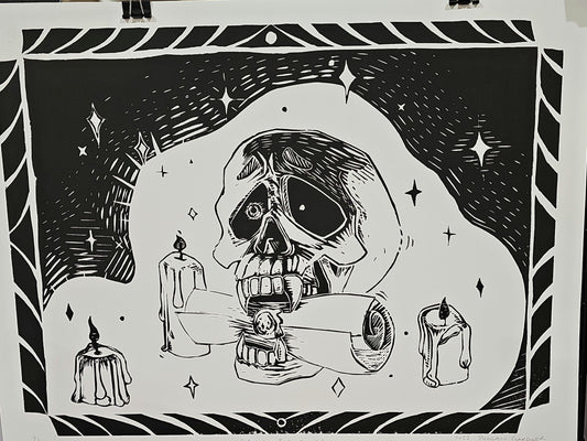 Ramsay spellbound linocut print image 0