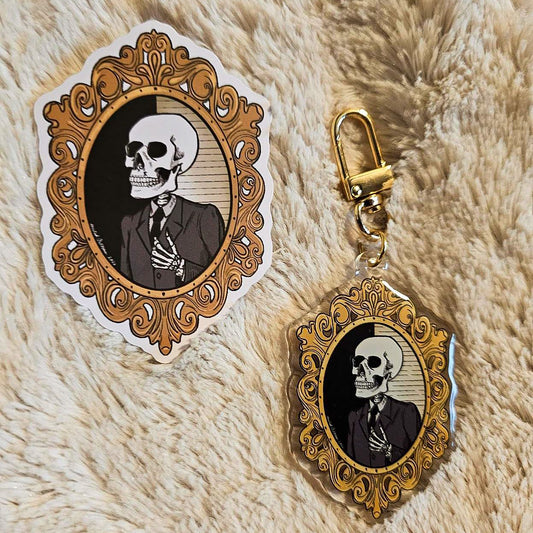 Dapper Skelly Sticker image 0