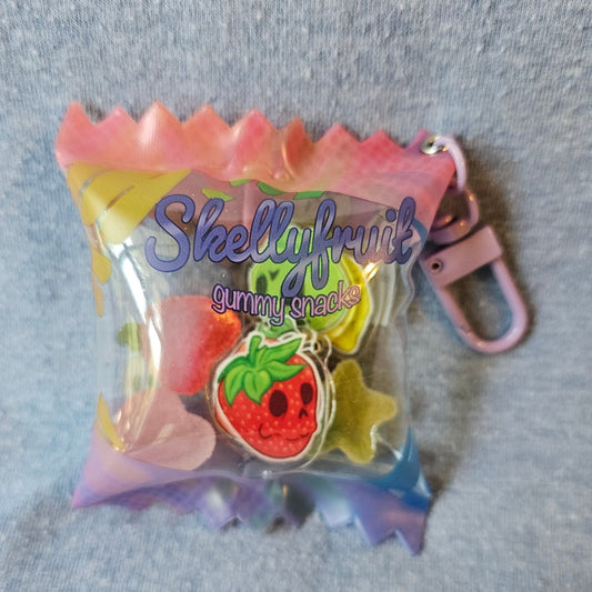 Skellyfruit Gummy Snacks shaker keychain image 1