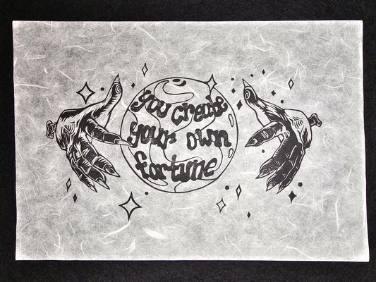 "Fortune" Linocut Print image 0