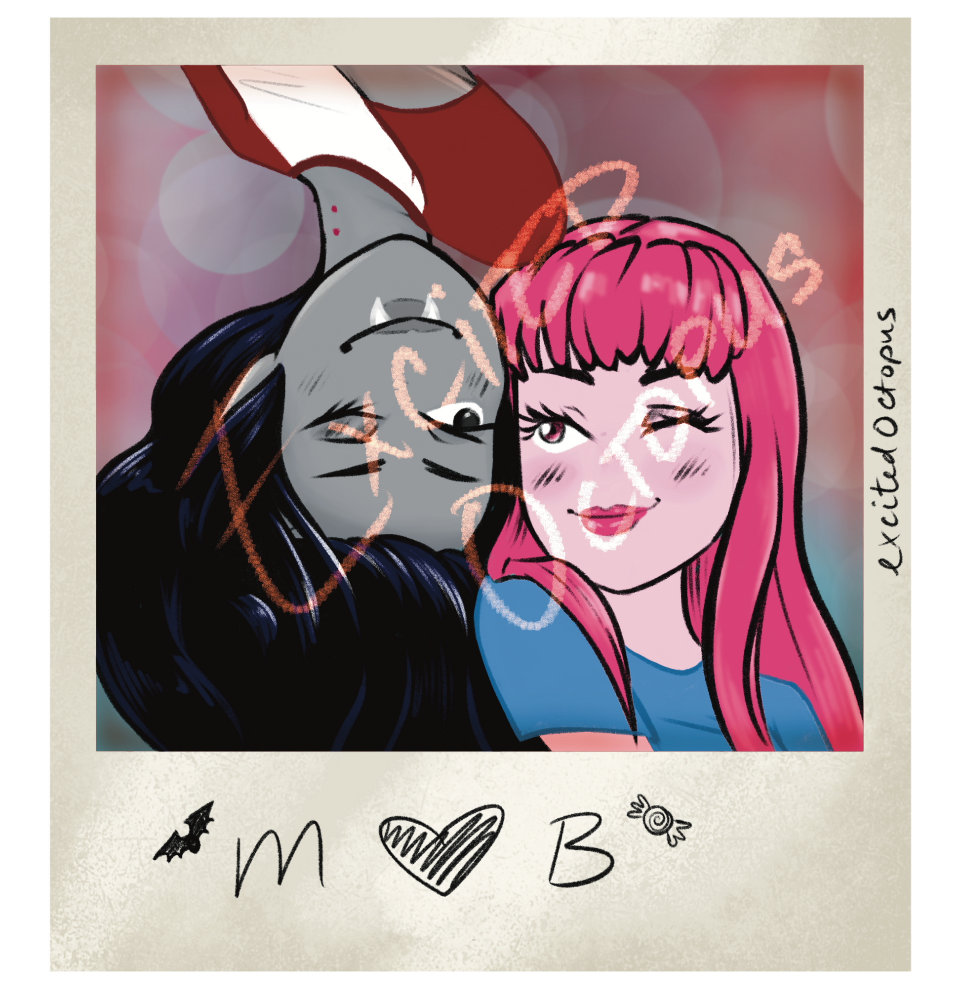 Marceline & Princess Bubblegum Polaroid mini print image 0