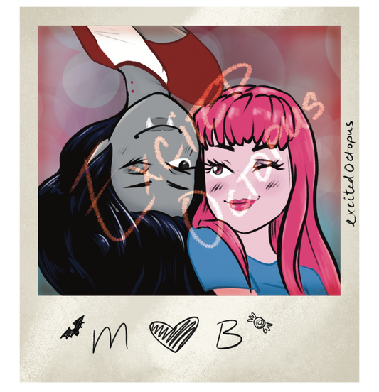 Marceline & Princess Bubblegum Polaroid mini print image 0