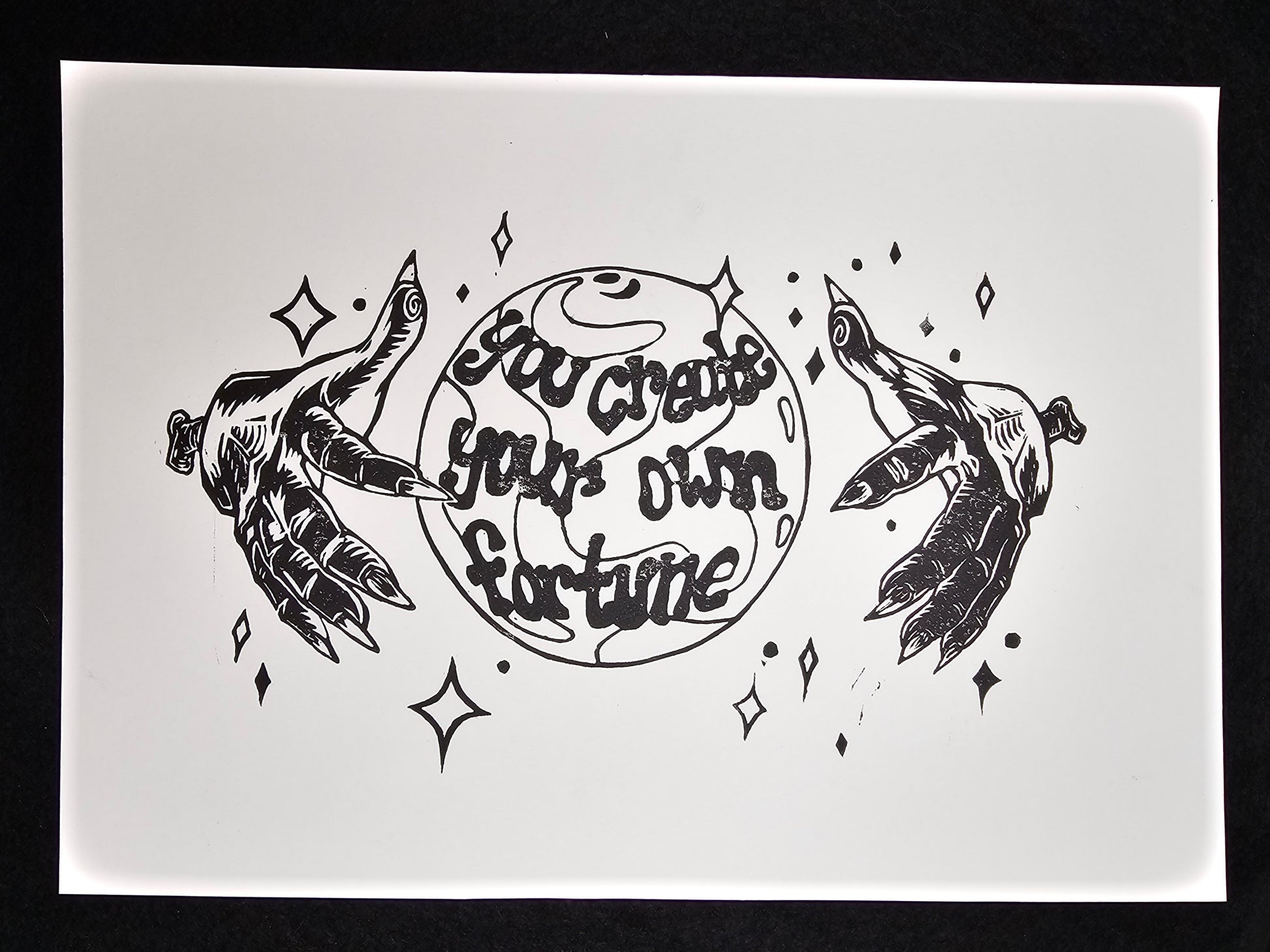 "Fortune" Linocut Print image 1