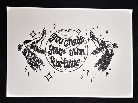 "Fortune" Linocut Print image 1